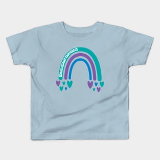 Sexual Assault Awareness Rainbow with hearts Kids T-Shirt